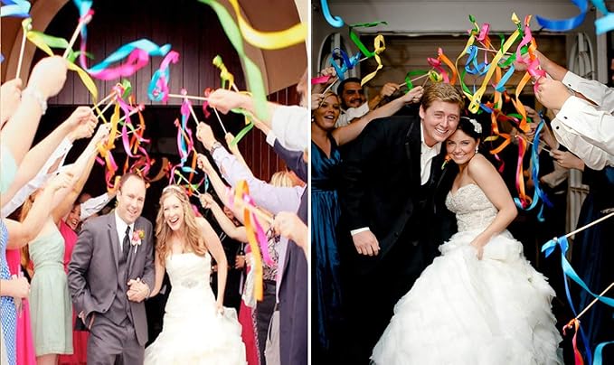 Kingsnow 50 Pack Ribbon Wands Wedding Streamers - Image 6