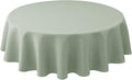 Biscaynebay Round Tablecloth 60 Inch-Sage Outdoor Fabric Table Cover-Small by Biscaynebay