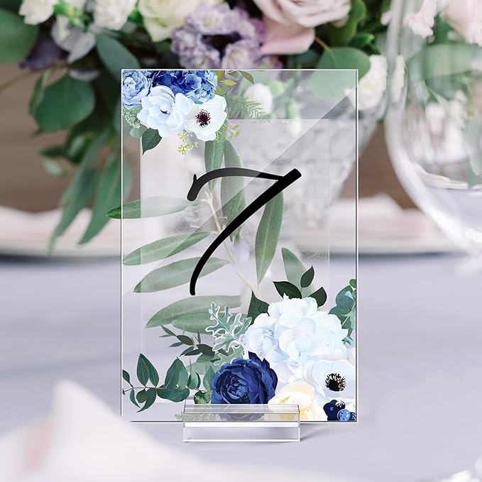 Yulejo 12 Pcs Clear Acrylic Place Cards - Image 6