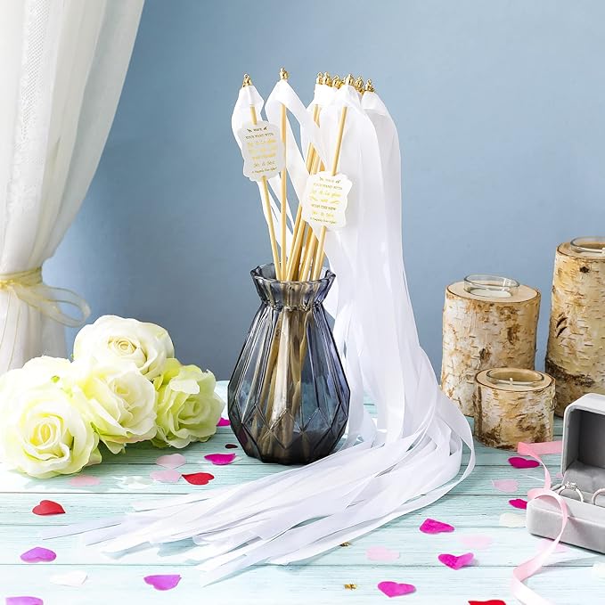 Junkin 100 Pcs Wedding Wands Streamers - Image 5