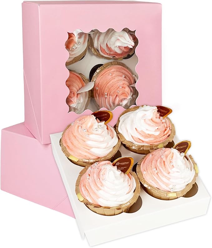 Bakepacker Auto-pop up 4 Cupcake Boxes by Bakepacker