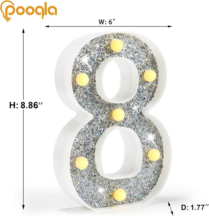 Pooqla Marquee Light up Numbers, Lighted Numbers - Image 6