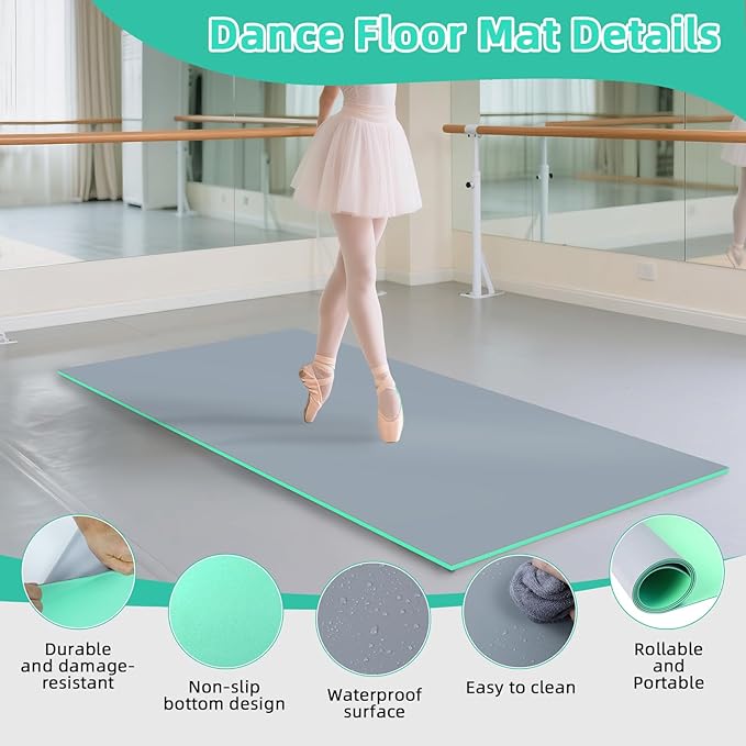 Dance Floor Mat Non-Slip with Shoulder Strap Portable and Dance Resistance Band - Image 2
