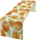 Spring Summer Orange Table Runner Watercolor Sweet Fruit Botanical Print Dinner by SHElifestyle
