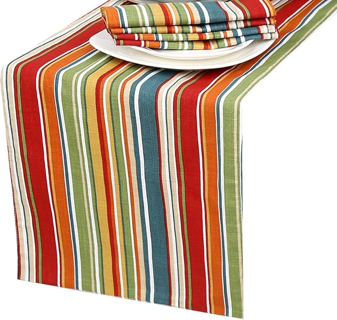 Ruvanti 100% Cotton Table Runner 108 Inches Long, Stain Resistant, Washable & - Image 7