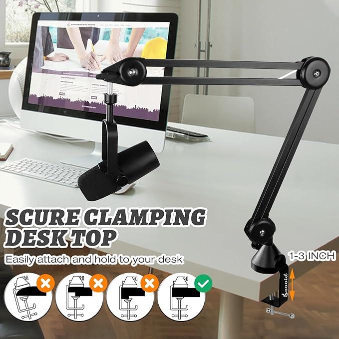 Mic Boom Arm – Heavy-Duty Microphone Stand - Image 7