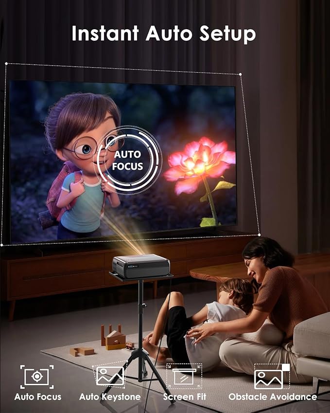 Portable Smart Projector Netflix Officially, AI Auto Focus&Keystone, 1400ANSI - Image 7