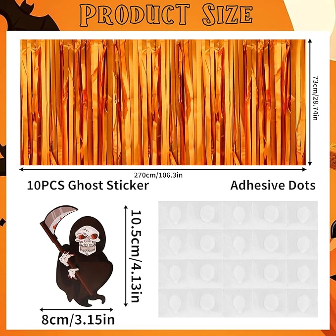 28x106 Inch Orange Sequin Tablecloth - Image 3