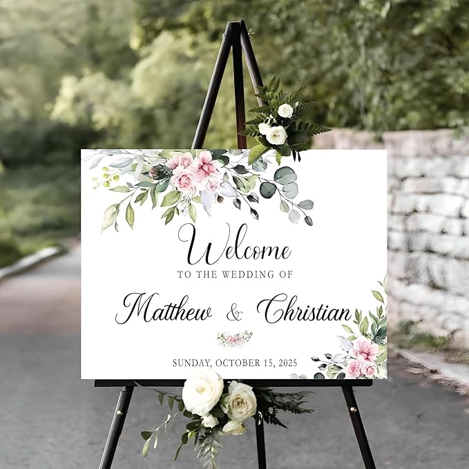 Welcome To Our Wedding Sign, Custom Wedding Welcome Sign, Easel Stand by Jewelry