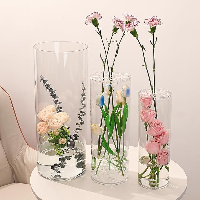 Extra Large Acrylic Cylinder Clear Vase - Image 7
