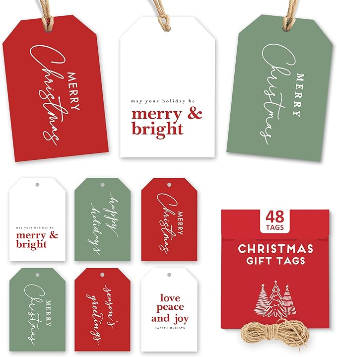 Elegant Christmas Gift Tags by UnimaxPrint