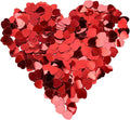Red Metallic Foil Confetti Heart Glitter Table Confetti by SIPRKAICT