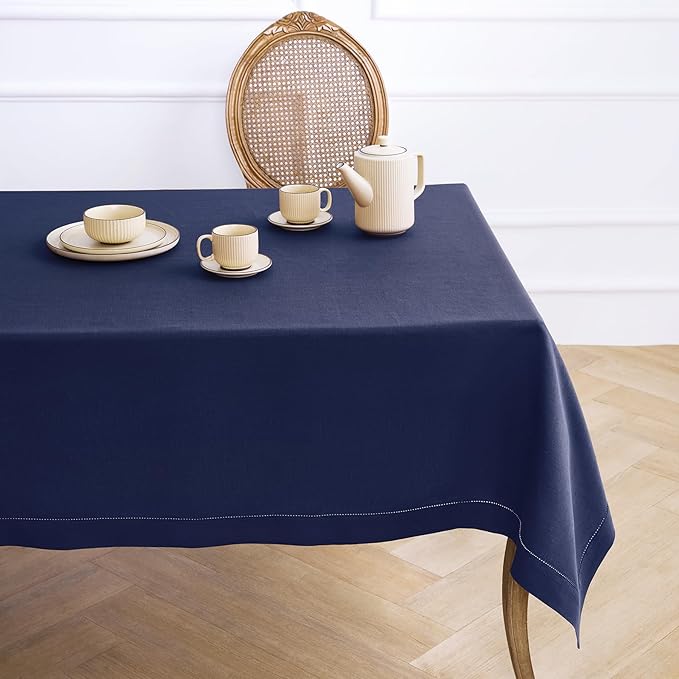 Solino Home Linen Navy Blue Tablecloth 60 x 144 Inch by SolinoHome