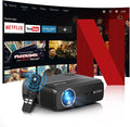 Portable Smart Projector Netflix Officially, AI Auto Focus&Keystone, 1400ANSI by Pxodyda