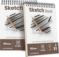Umriox 9" x 12" Sketch Book, Top Spiral Bound Sketchbook, Acid-Free Drawing by UMRIOX