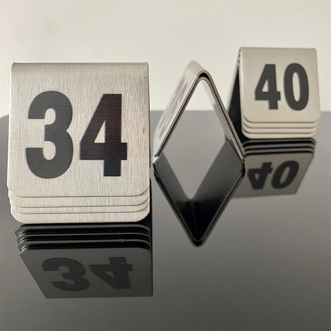 10 Pcs Metal Place Cards Stackable Tent Style Table Numbers，Place Card Holders - Image 2