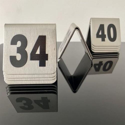 10 Pcs Metal Place Cards Stackable Tent Style Table Numbers，Place Card Holders - Image 2