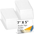Vicenpal 100 Pcs 7x5 Inch Clear Acrylic Sign Holder Plastic L-shape Vertical by Vicenpal