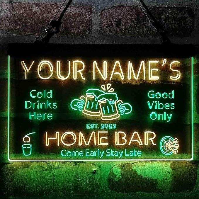 ADVPRO Personalized Your Name Custom Home Bar Beer Established Year Dual Color - Image 2