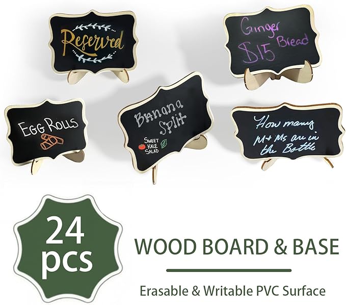 24 PCS Mini Chalkboard Signs - Image 5