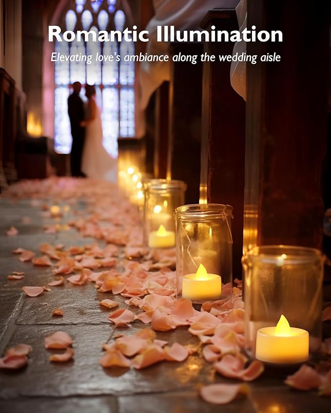 Homemory 24-Pack Flameless LED Tea Lights Candles Battery Operated, 200+Hour - Image 5