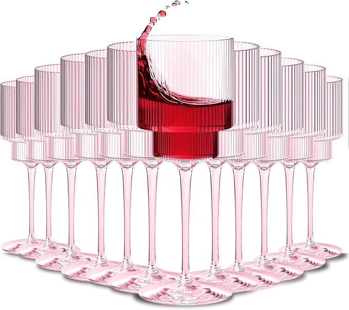 Plastic Goblets Wine Glasses - 12Oz Acrylic Wine Glasses Origami Unbreakable by Lueumxc