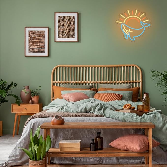 Whale Neon Sign for Wall Decor Ocean Neon Light Sunrise Sunset LED Neon Sign - Image 7