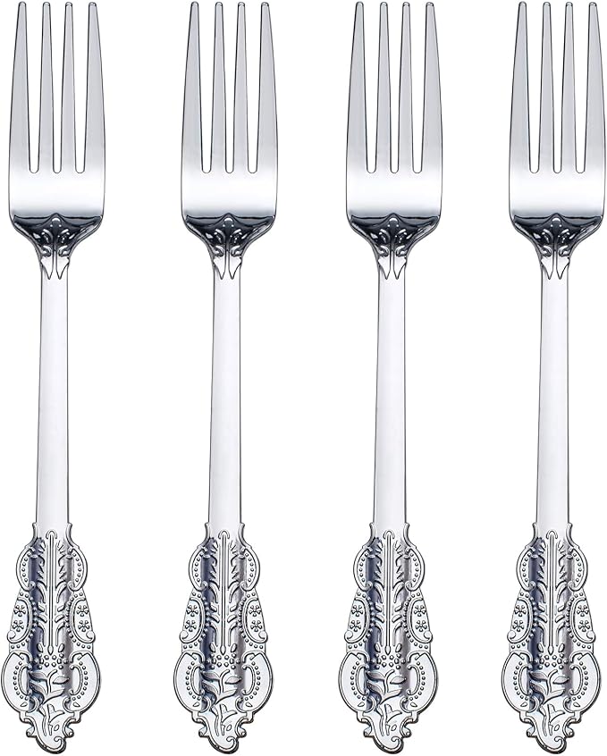 WDF 100 Piece Silver Forks Disposable by WDF