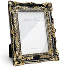 Cuspin Vintage Black and Gold Picture Frame 5x7, Ornate Baroque Resin by Cuspin