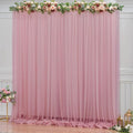 10x10ft Dusty Rose Tulle Backdrop Curtain by Partisky