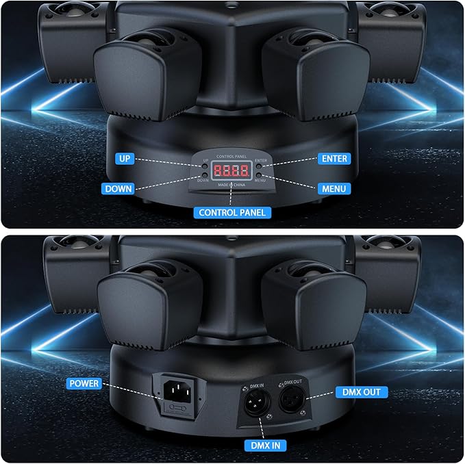 2-Pack 120W Moving Head 6 Arms Stage Lights - Image 6