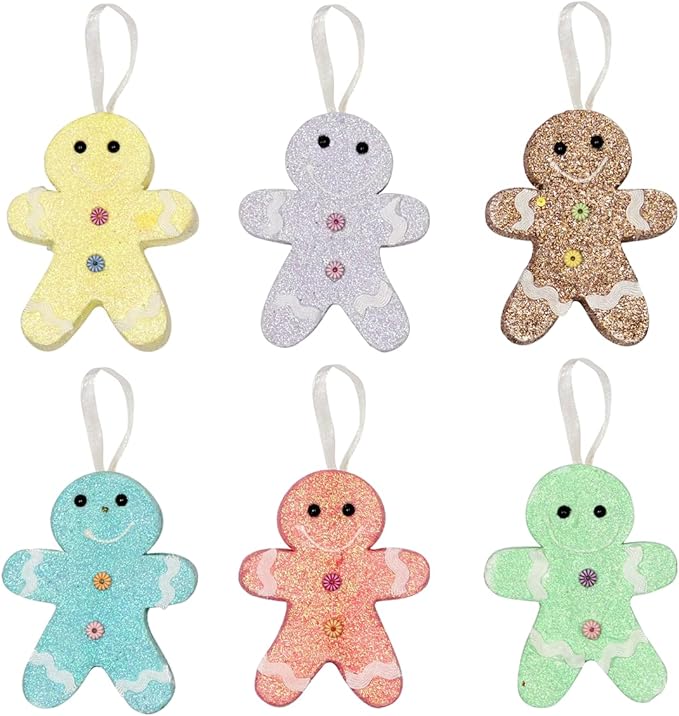 LANGXUN 6pcs Gingerbread Man Candy Land 2025 Xmas Party Suppiles Decoration - Image 3