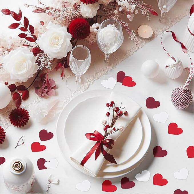 White Red Burgundy Party Decorations - Image 3