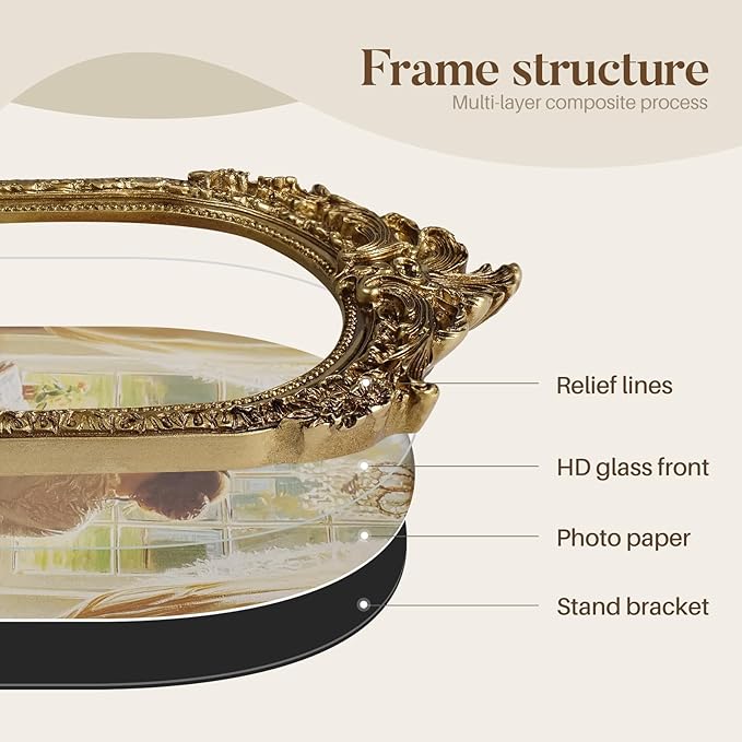 Cuspin Vintage 4x6 Picture Frame, Antique Arched Photo Frame - Image 4