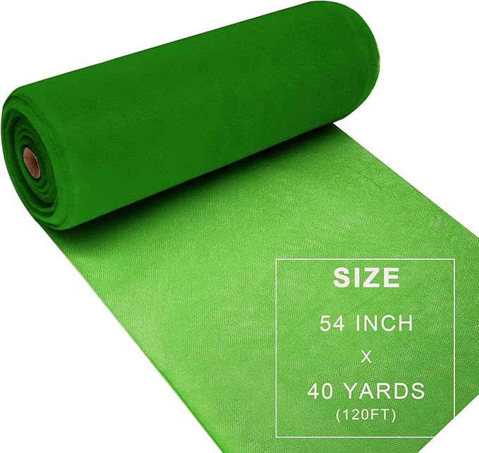 Green Tulle Fabric Roll Spool Bolt Large Tulle Wedding Party Decoration - Image 3