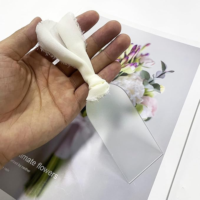 50Pcs Acrylic Place Card for Wedding Frosting Acrylic DIY Table Seating Cards - Image 8