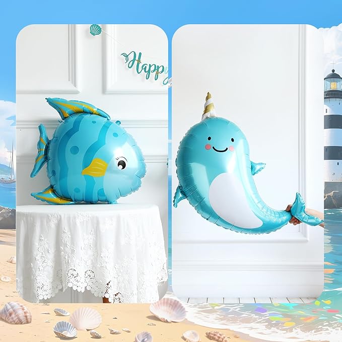 Nautical Balloon Arch Kit, Dolphin Foil Balloons - Image 8