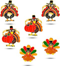 KPOSIYA Thanksgiving Napkin Rings Set of 6, Turkey Napkin Rings Vintage Alloy by KPOSIYA