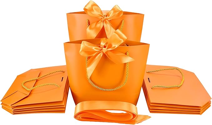 HUAPRINT Gift Bags with Handles, Party Favor Bags with Bow Ribbon by HUAPRINT