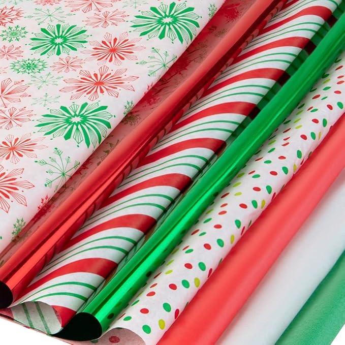 Christmas Tissue Paper for Gift Bags- 200 Sheets of Tissue Paper for Christmas by PlumDesigns