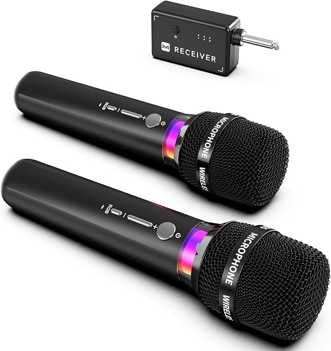 Wireless Microphone, Rechargeable Wireless Microphones by ECHOMUSSY