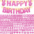 167Pcs DIY Glitter Customizable Banner Kit Happy Birthday Letter Banners by WELITTCON