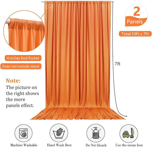 10 x 7 Feet Orange A Backdrop Curtain - Image 2