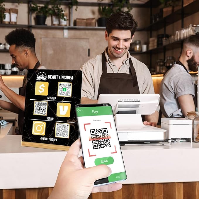 Personalized Custom Metal QR Code Sign Venmo Cashapp Scan to Pay - Image 5