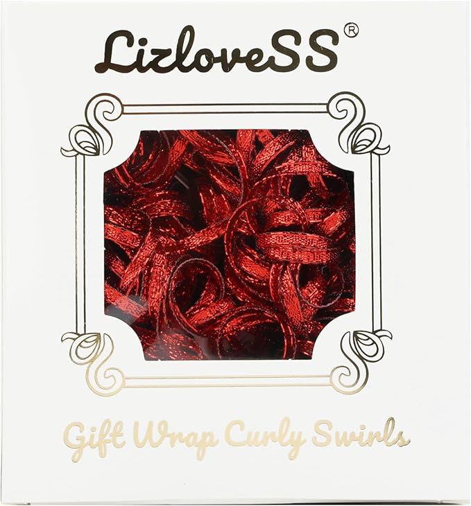 6" Metallic Red Christmas Curly Ribbon Bows - Image 9