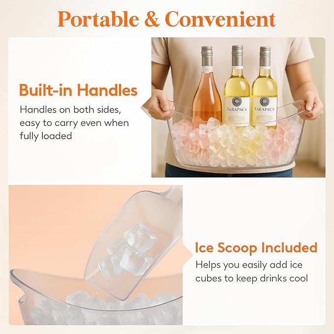 Ice Buckets for parties Wine Bucket, Food Grade, Champagne or Beer Bottles - Image 3