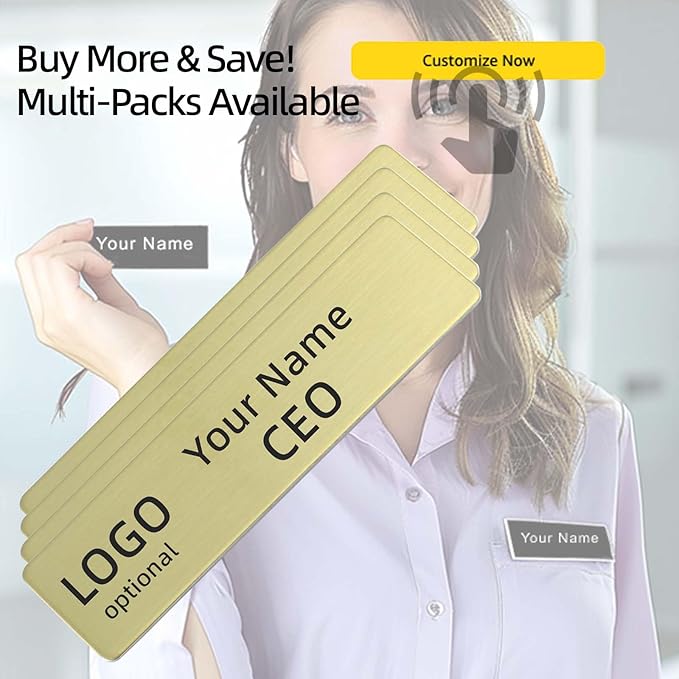 Stainless Steel Durability Gold Custom Name Tag - Image 7