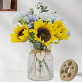 Leftover Faux Flowers in vase, Table centerpieces by LEFTOVER