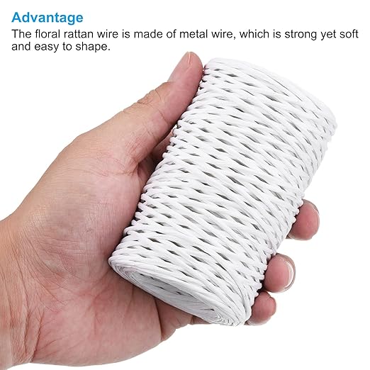 PATIKIL 164 Feet Floral Bind Wire Wrap Twine, 2mm Florist Wire Iron Wire Paper - Image 4