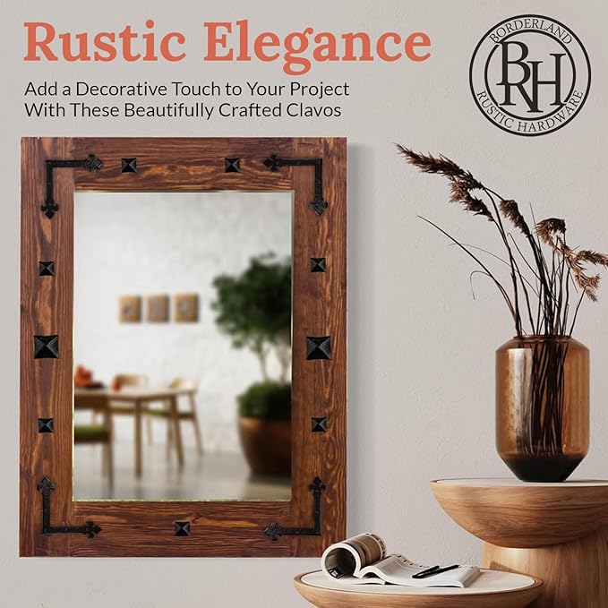 50 Pack 1.25" Square Head Iron Clavos Decorative Nails – Black – Handmade - Image 6